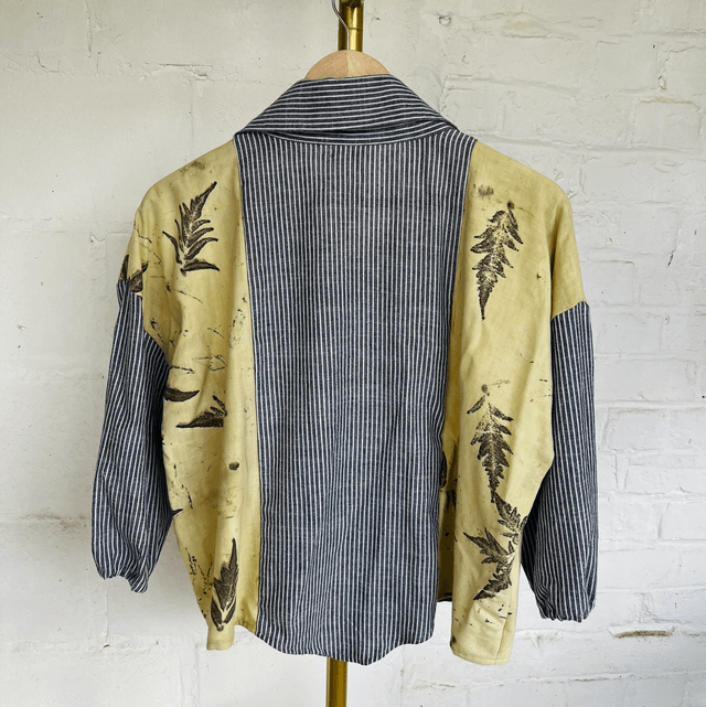 Collection Sumac - Chemise jaune rayée marine